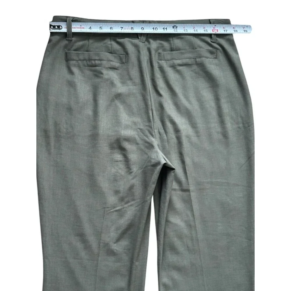 Democracy Ab Solution Women Pant 12 Olive Green Stretch Dress Slacks Lightweight - Picture 8 of 12